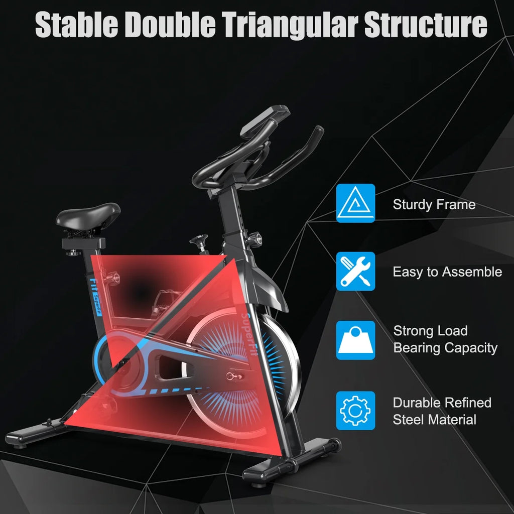 Indoor Cycling Stationary Bike Belt Drive Adjustable Resistance N650