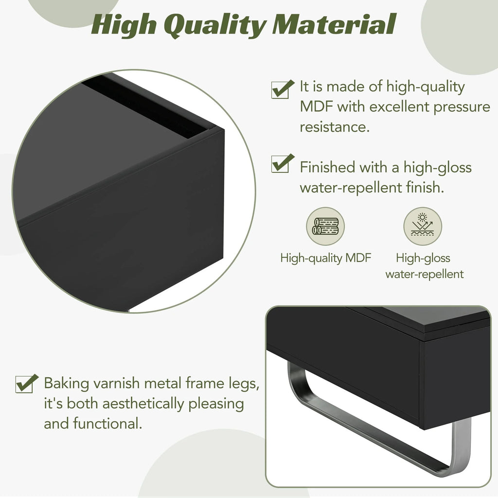 Black Metal Frame Coffee Table A957