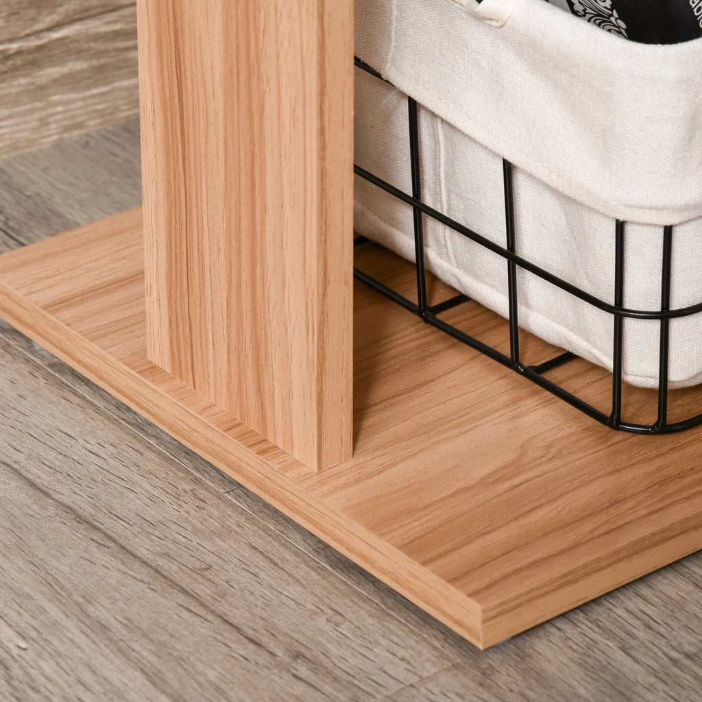 L Shaped Rotating Corner Desk with Bookshelves J622265