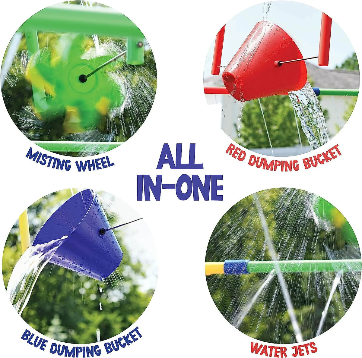 Waterpark Sprinkler Water Toy with Dump Buckets and Splash Wheel B162
