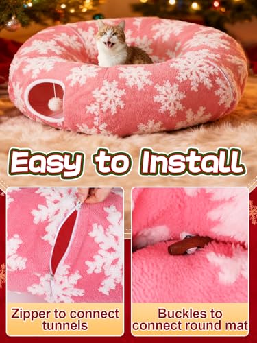 Christmas Tree Skirt with Cat Tunnel V670