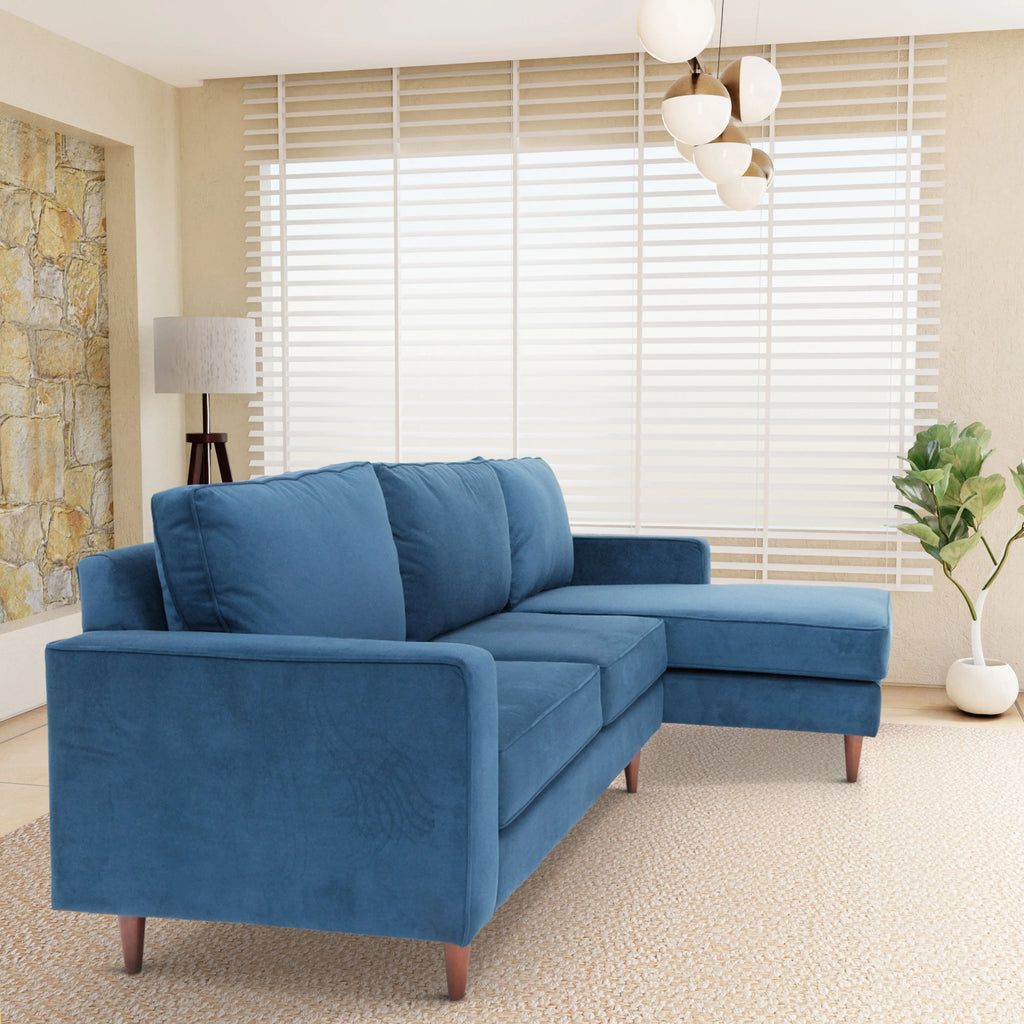L Shaped Sectional Sofa Navy Blue K25930