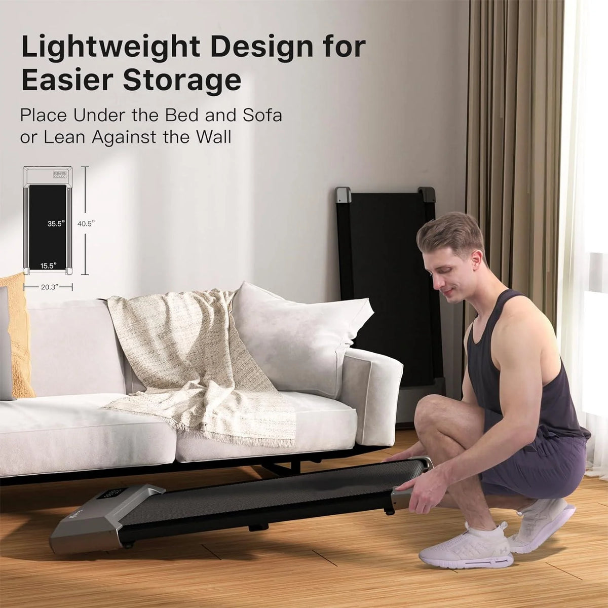 2 in 1 Under Desk Treadmill with Remote Control R318017