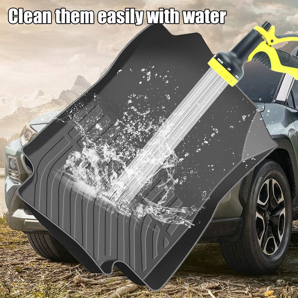 Black Floor Mats Liners Front Rear Carpet M541346