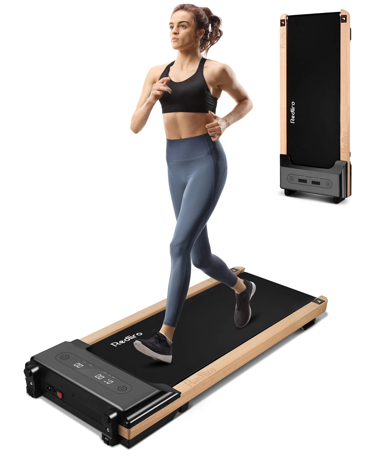 Wood Under Desk Treadmill 300 lb Capacity 2.25HP D390
