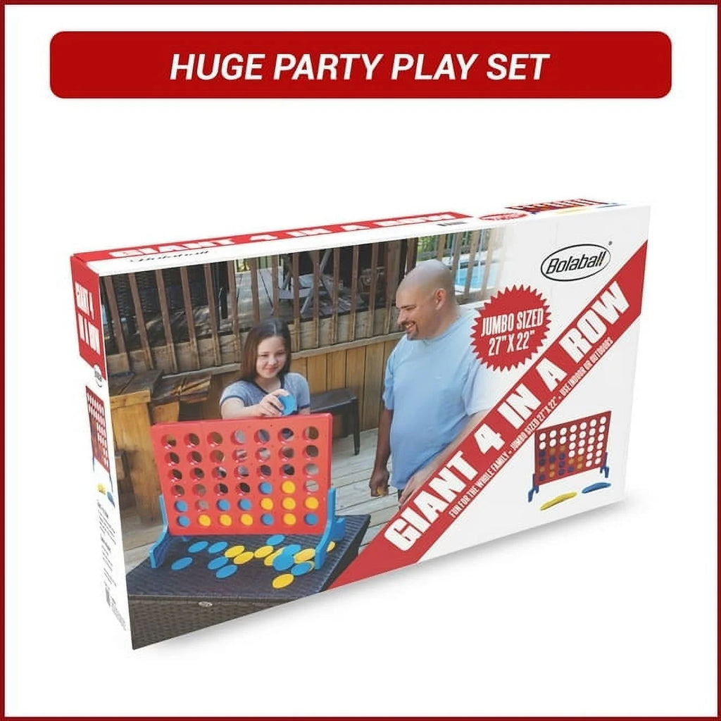 Giant 4 in-A-Row Outdoor Yard Game with Carrying Case O8981
