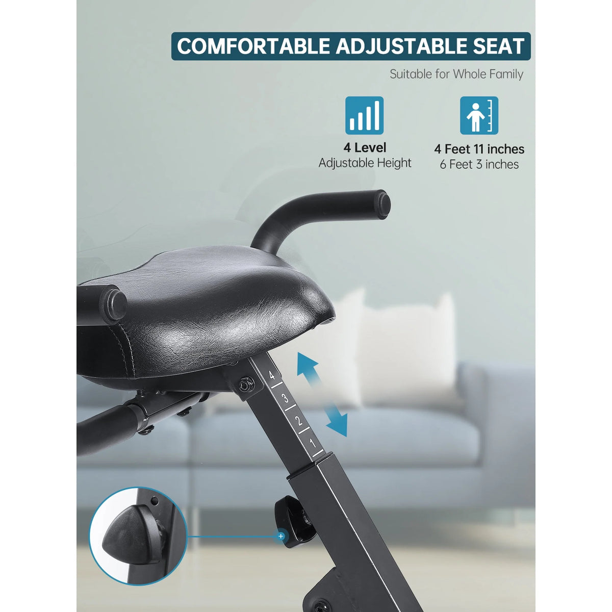 Folding Magnetic Stationary Exercise Bike K27003
