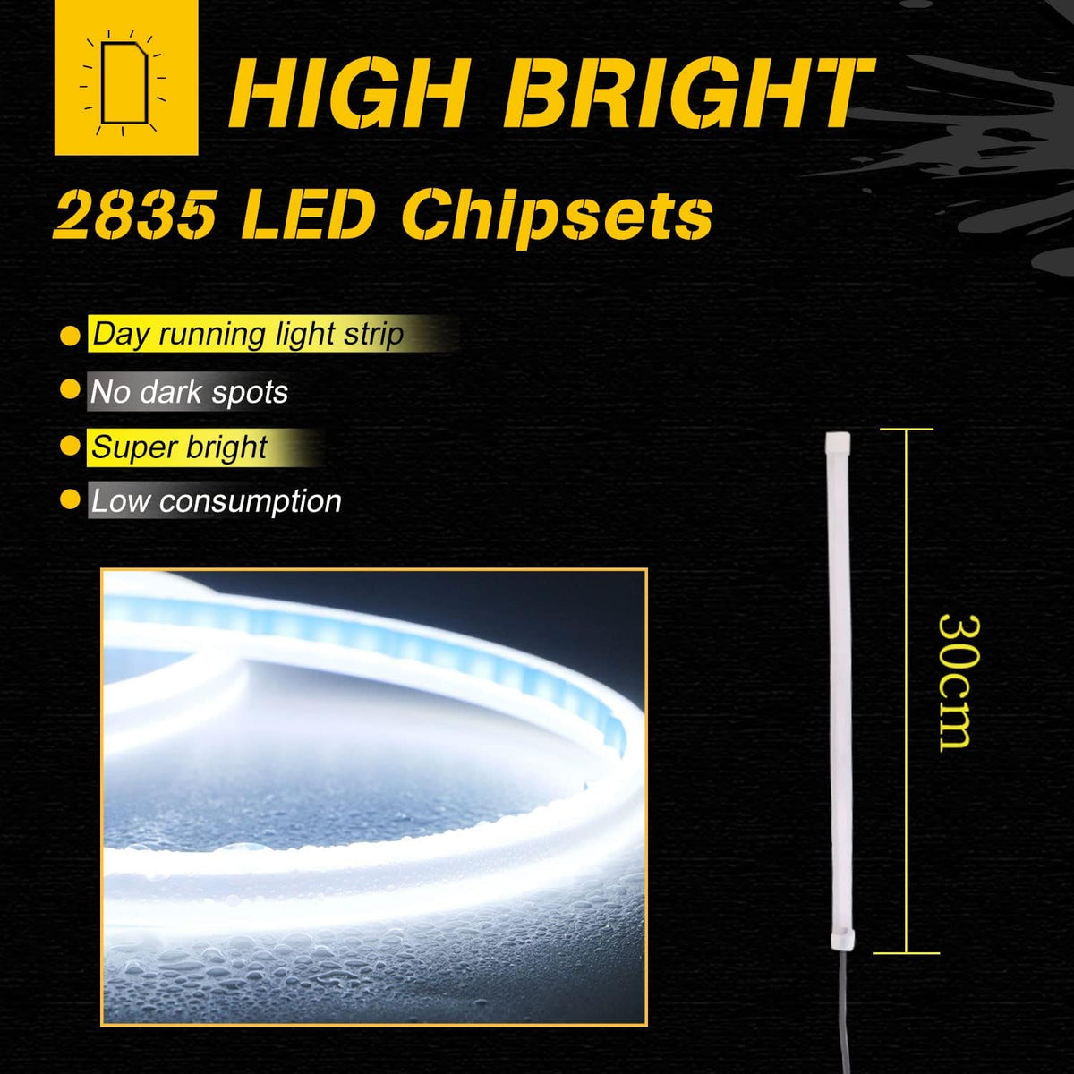 RGB Multi Color 60CM/24 Inch Waterproof LED Strip Lights 2Packs V891361