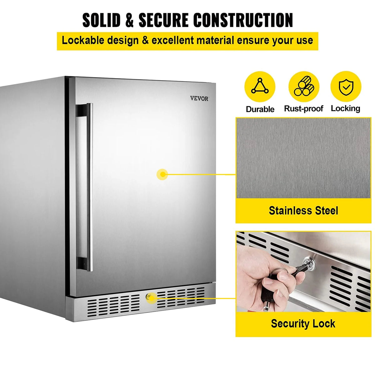 24" Stainless Steel Beverage Cooler 5.5 cu.ft. 142 Can Reversible Door Refrigerator H920888