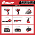 20V Cordless 6-Tool Combo Kit with Battery and Charger S223