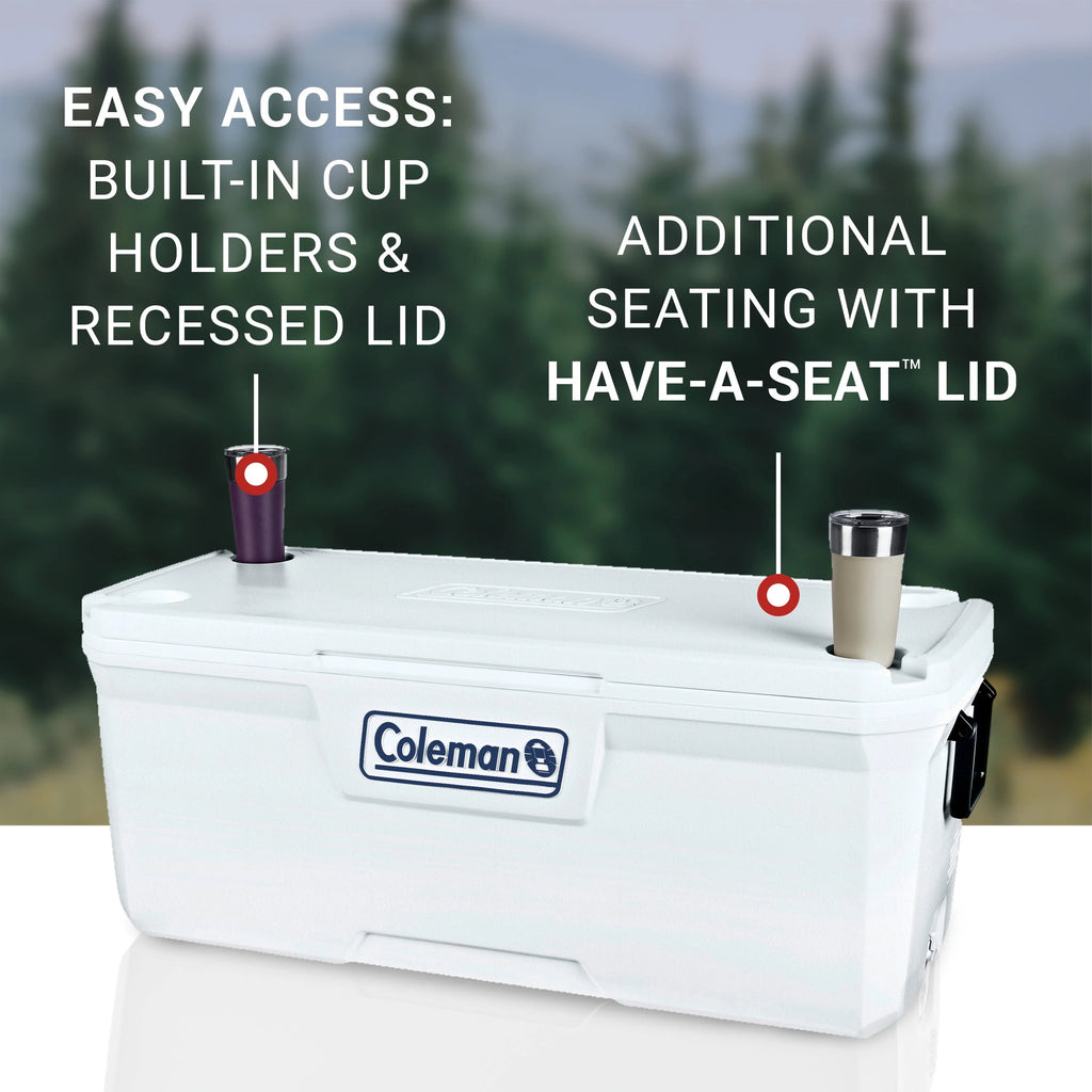White Hard Sided Ice Chest Cooler A1050