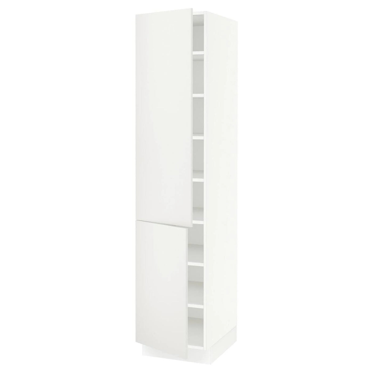 White High Cabinet with Shelves and 2 Doors W762018