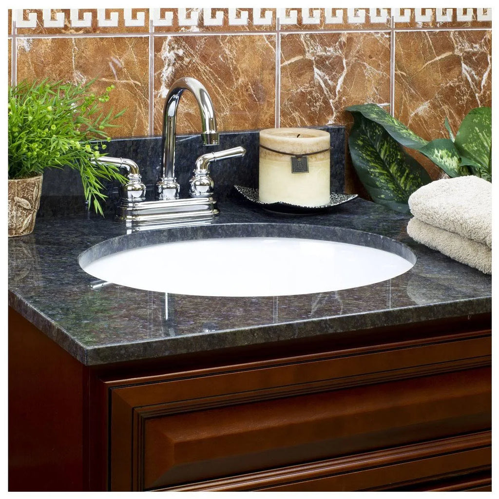 Blue 37W 22D 4 in. Single Vanity Top with Backsplash G679794
