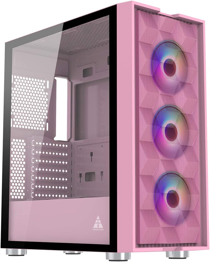 Mint Green Computer Case Mid Tower with LED Fans L660