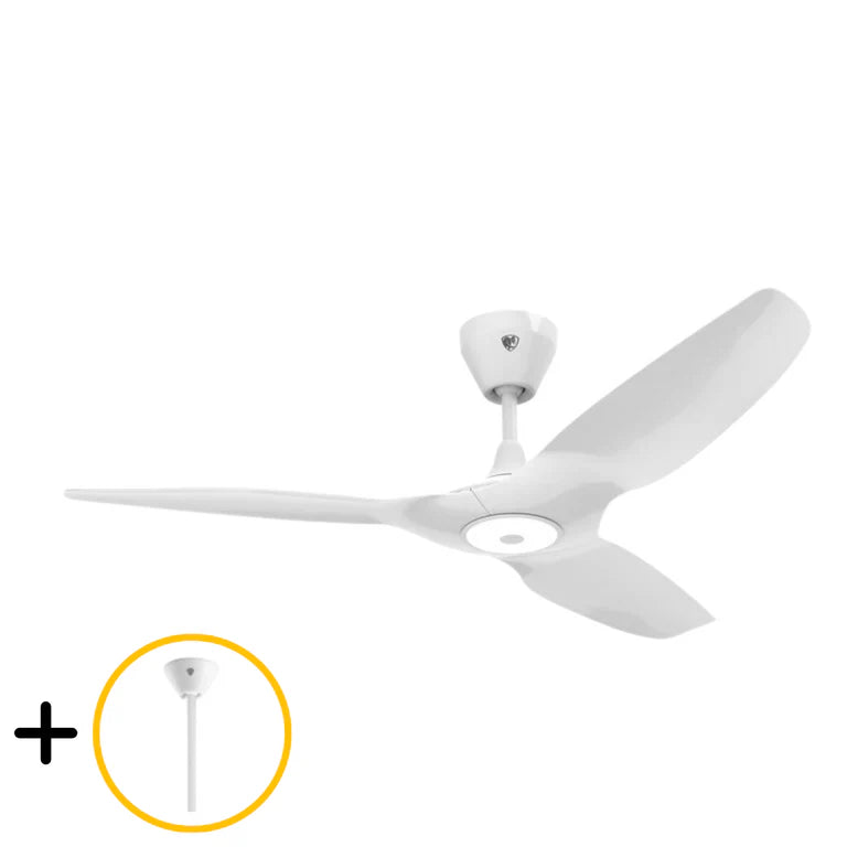 White 52 Outdoor Ceiling Fan with Downrod O33005