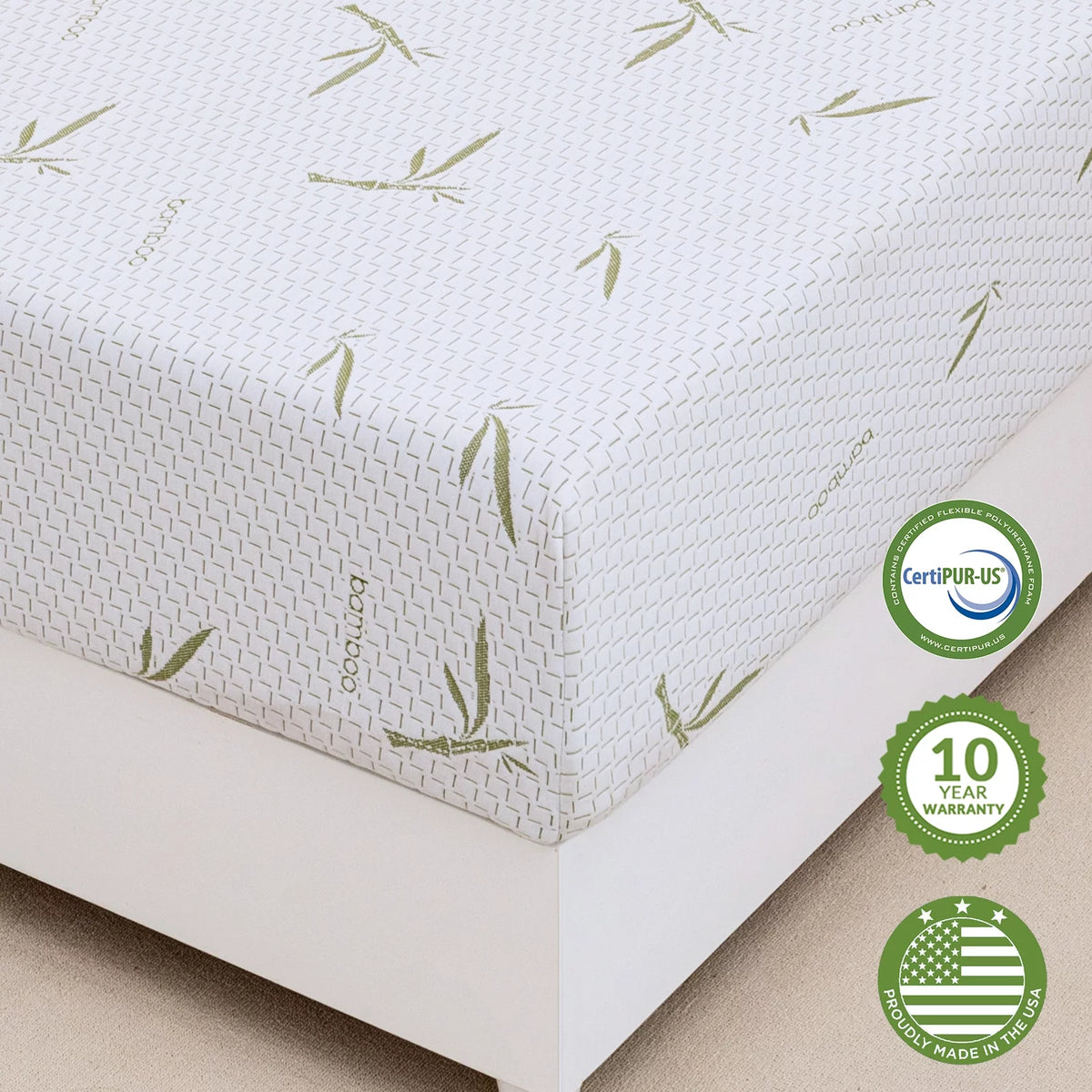 6 inch Twin Memory Foam Mattress with Bamboo Cover G36335