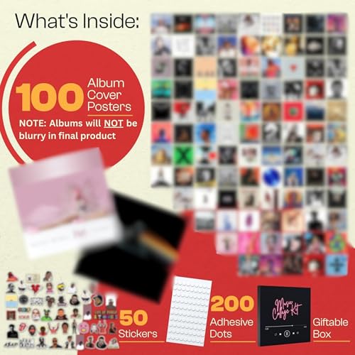 150 Pcs Album Cover Posters 6x6 Inch Prints N78452