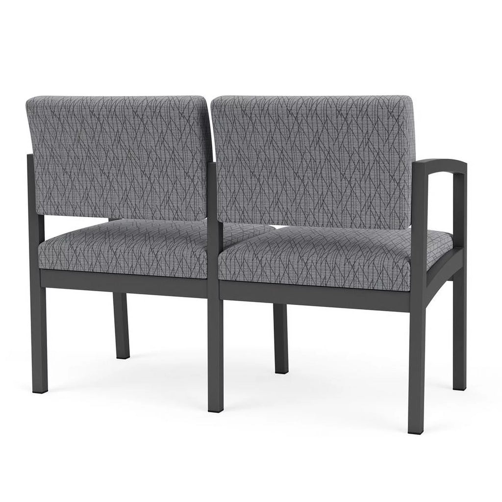 Charcoal Gray Fabric Loveseat G5515