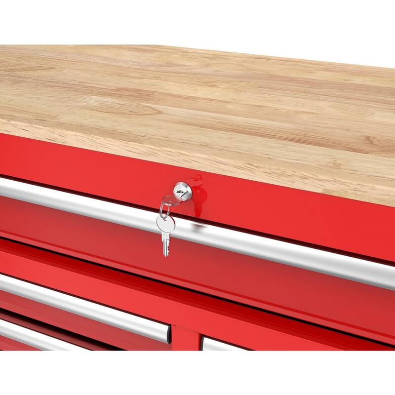 46 in. W Gloss Red Mobile Workbench Cabinet E80396