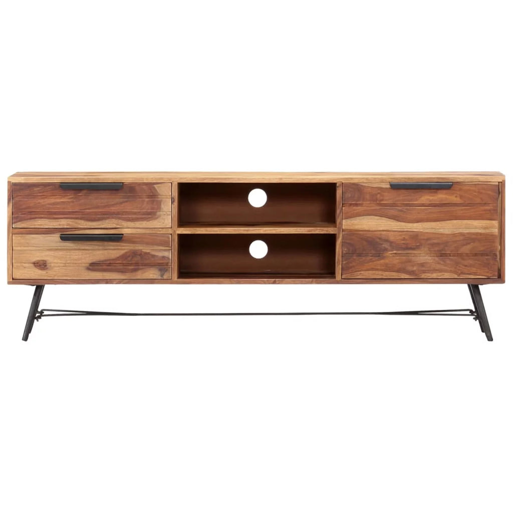Sheesham Wood TV Cabinet with 1 Door 2 Drawers Z3781