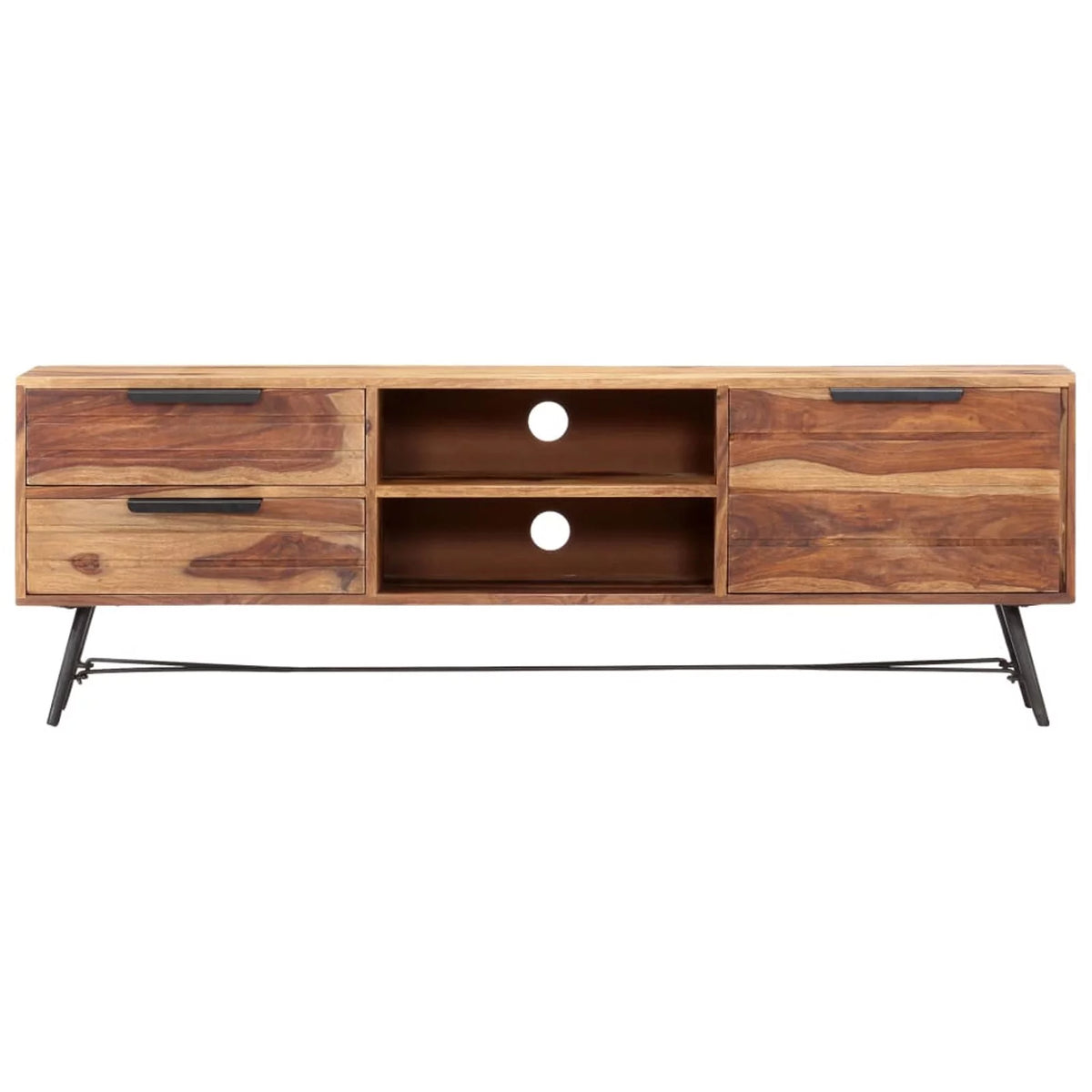Sheesham Wood TV Cabinet with 1 Door 2 Drawers Z3781