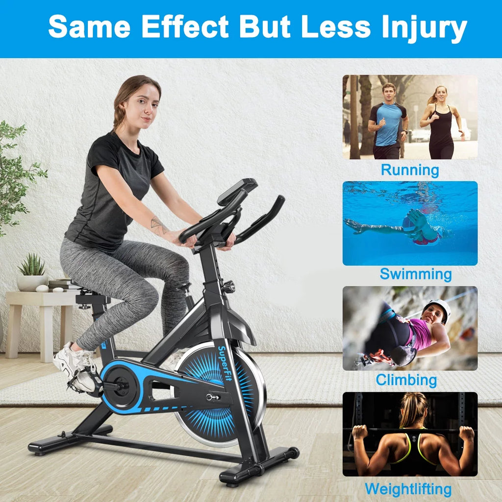 Indoor Cycling Stationary Bike Belt Drive Adjustable Resistance N650