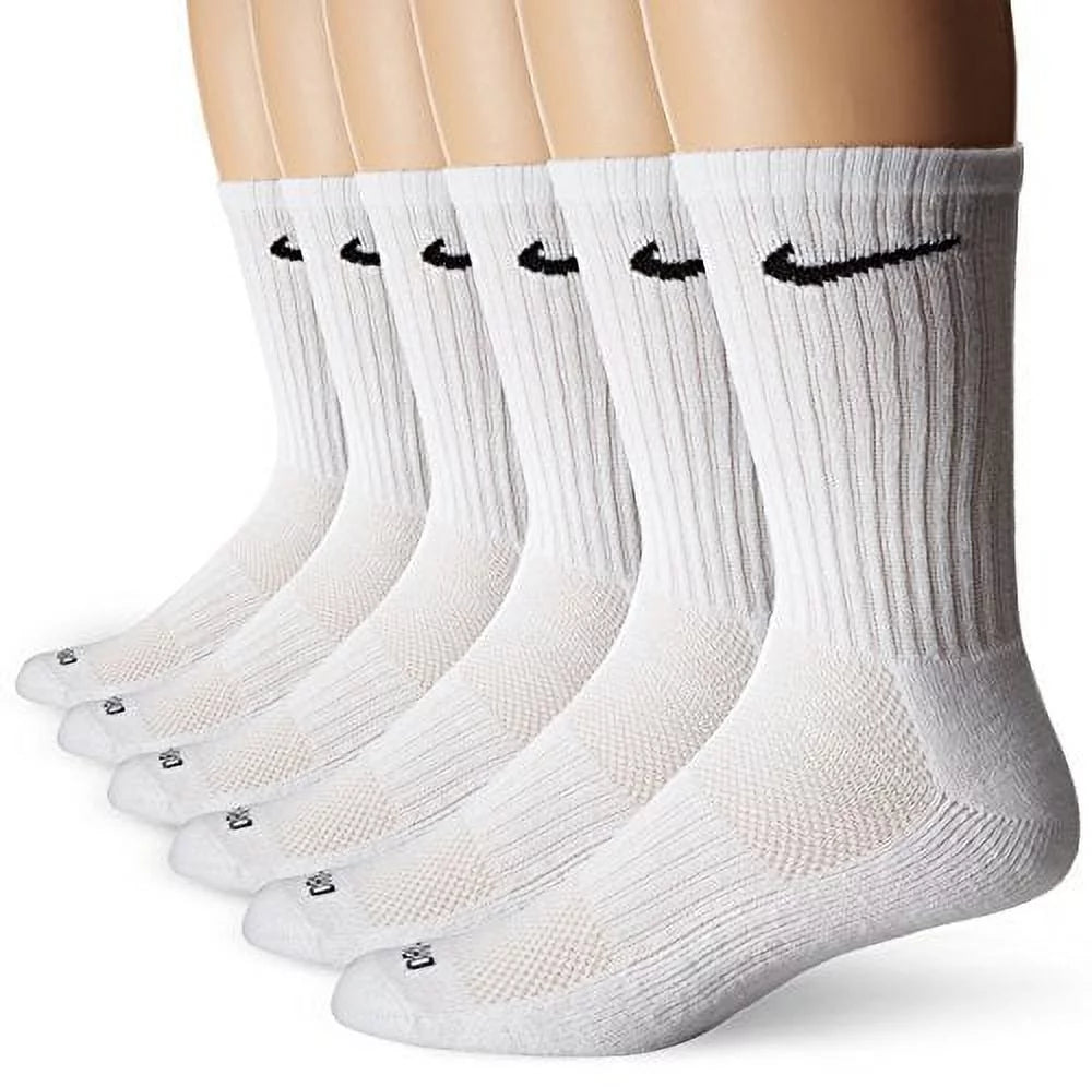 White Crew Training Socks 6 Pair V12795