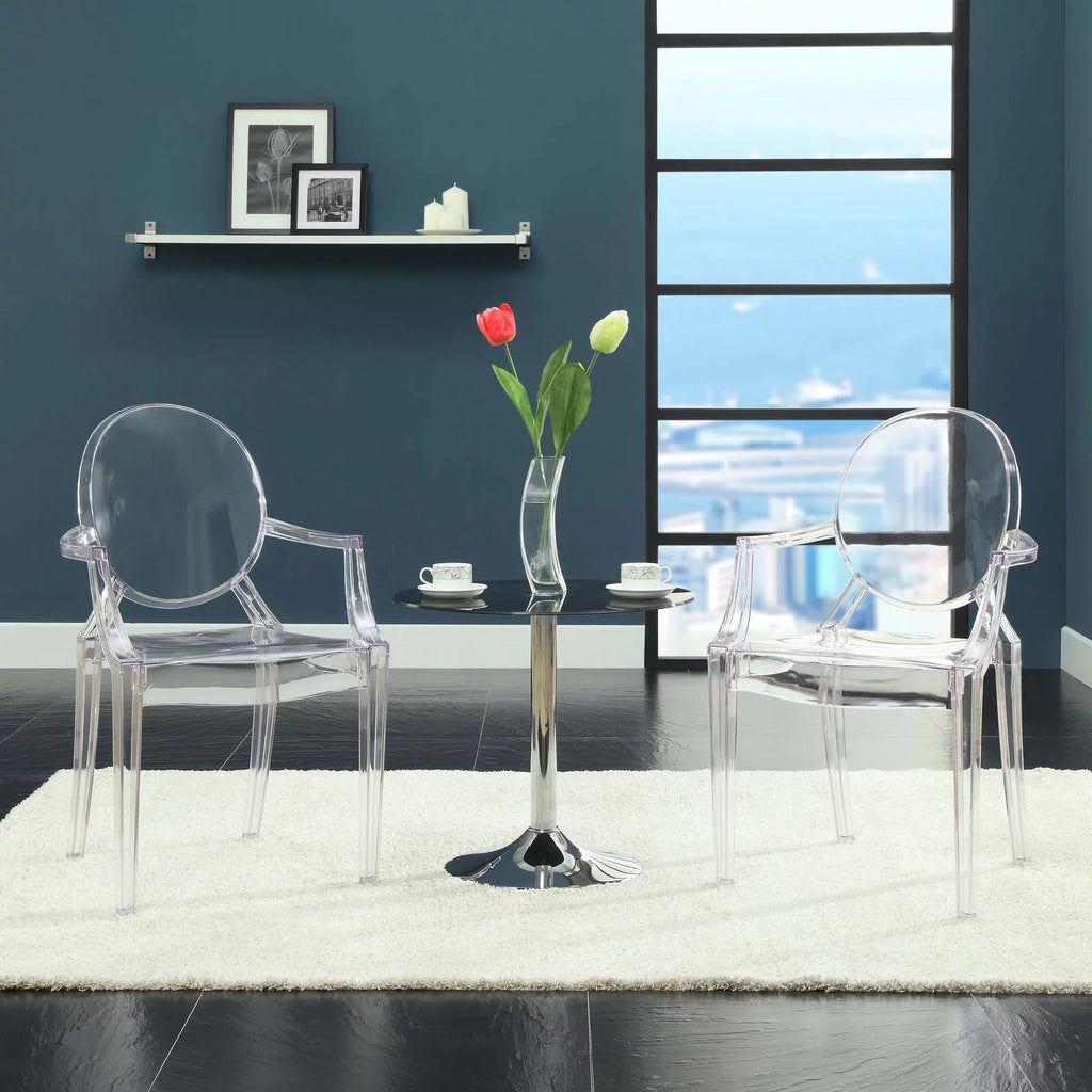 Clear Dining Armchairs Set of 2 E41475