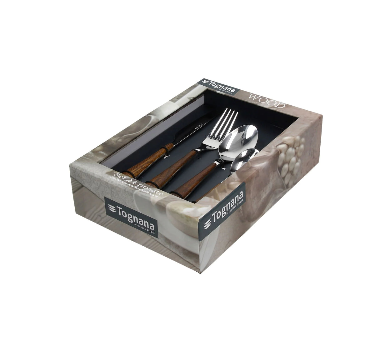 Wood Cutlery Set 24 pcs S632803