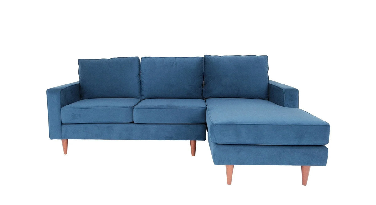 L Shaped Sectional Sofa Navy Blue K25930