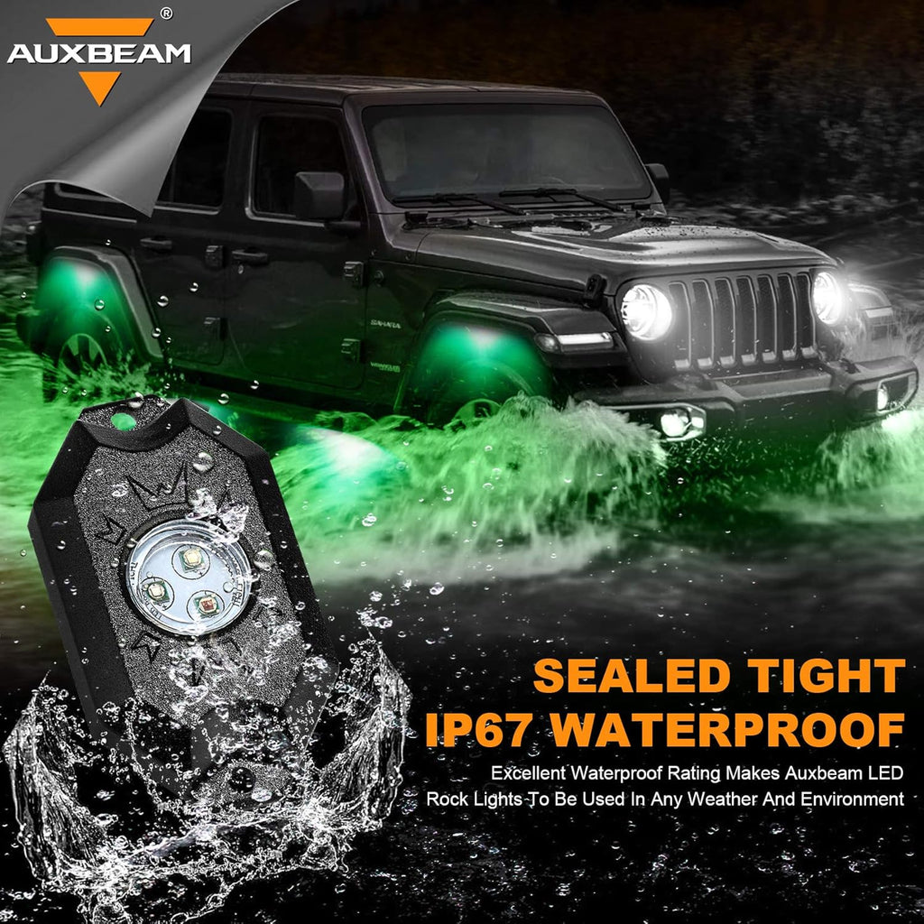 RGB 8 Pods Bluetooth Waterproof Multicolor LED Rock Light Kit S775