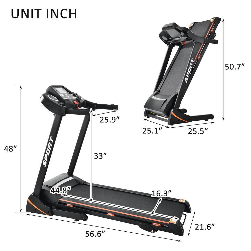 Folding Electric Treadmill with Incline M723