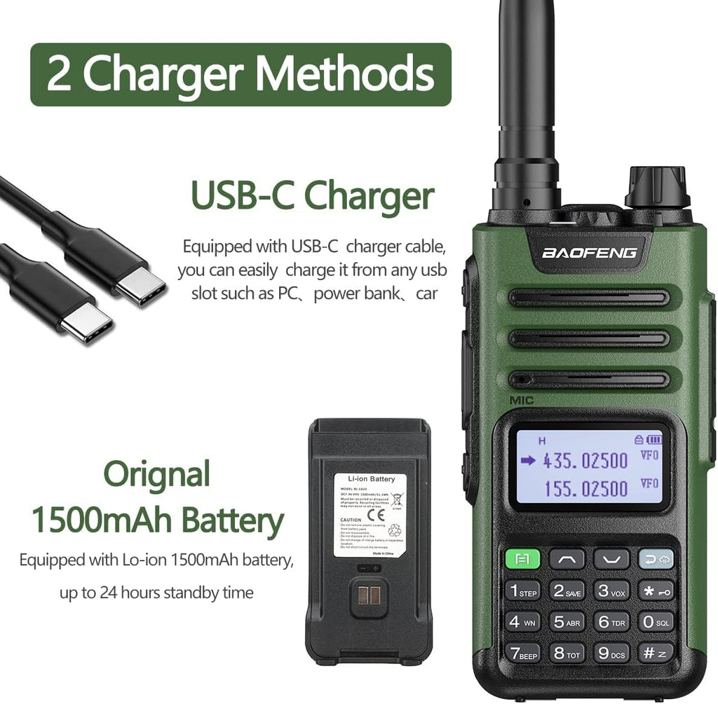 Rechargeable Long Range Two Way Radio Pack of 2 H809859
