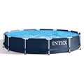 12 Foot Round Metal Frame Above Ground Swimming Pool with Filter Pump X27219