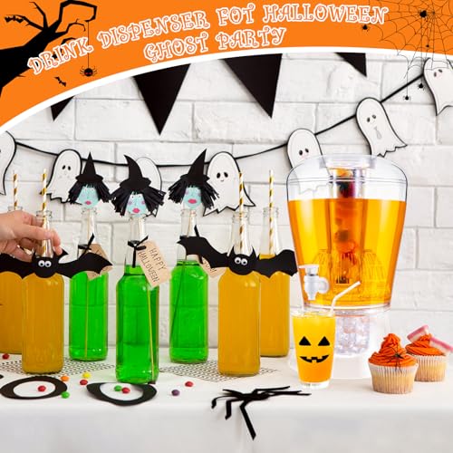 2 Pieces 6.8 L Acrylic Beverage Dispenser with Ice Core and Spigot A5698