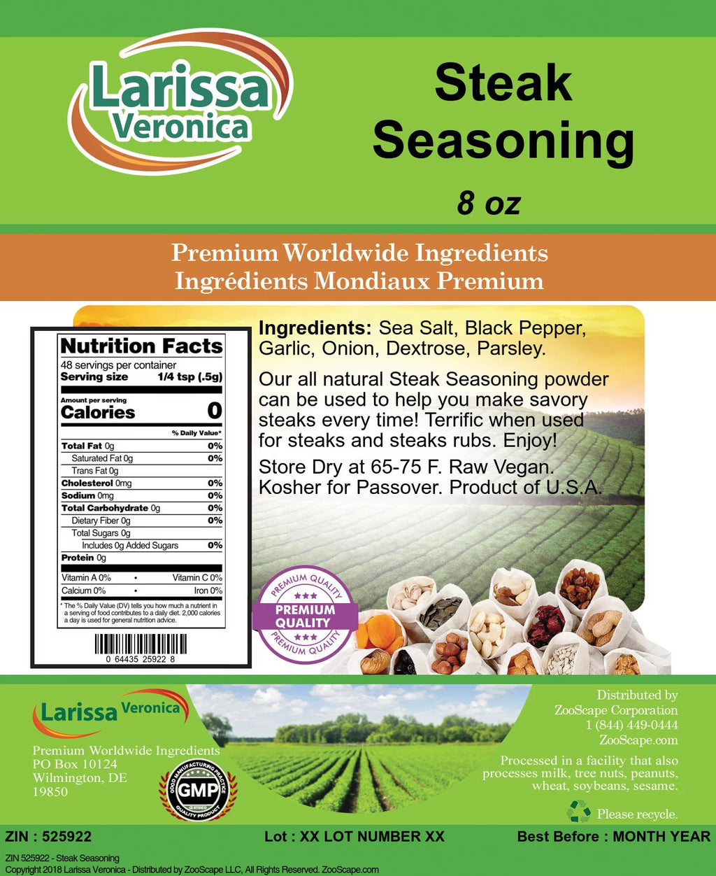 Steak Seasoning 8 oz 2-Pack L930948