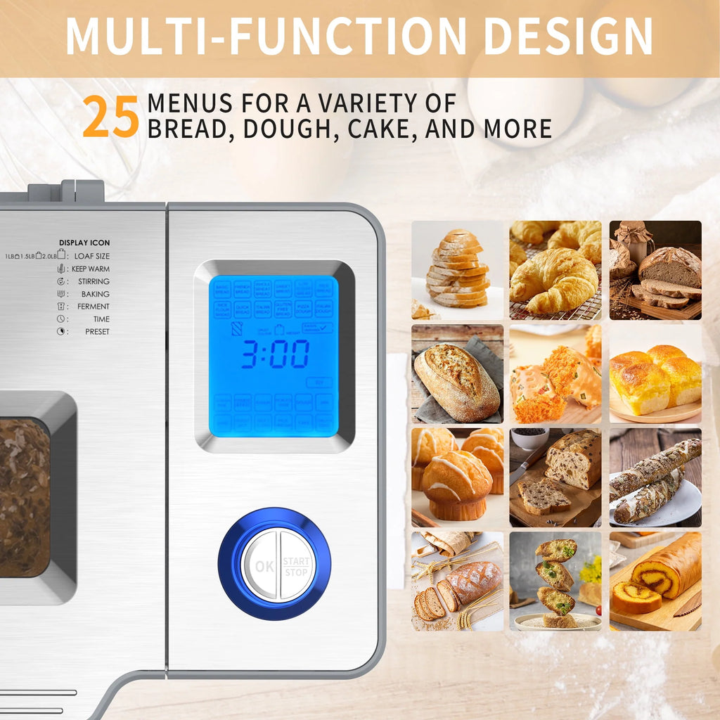 25 in 1 Stainless Steel Bread Maker B657769