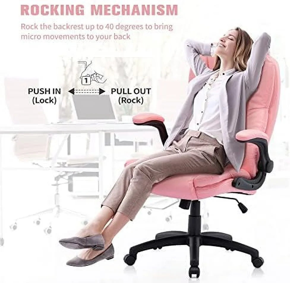High Back Ergonomic Office Chair with Flip-up Arms I8644