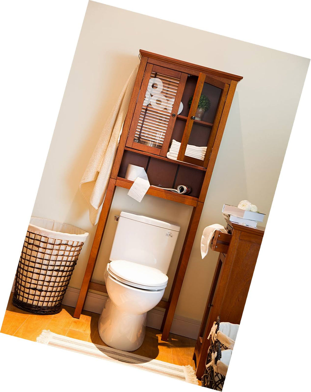 Wooden Bathroom Storage Cabinet Spacesaver Z283313