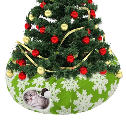 Christmas Tree Skirt with Cat Tunnel V670