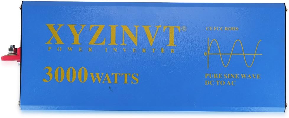 3000 watt Pure Sine Wave Power Inverter dc 24v to ac 120v with LED Display and Wireless Remote Controller K144460
