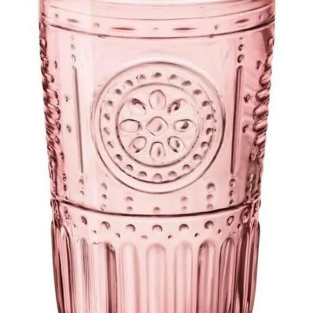Set Of 4 16 Oz Colored Crystal Glasses B1503