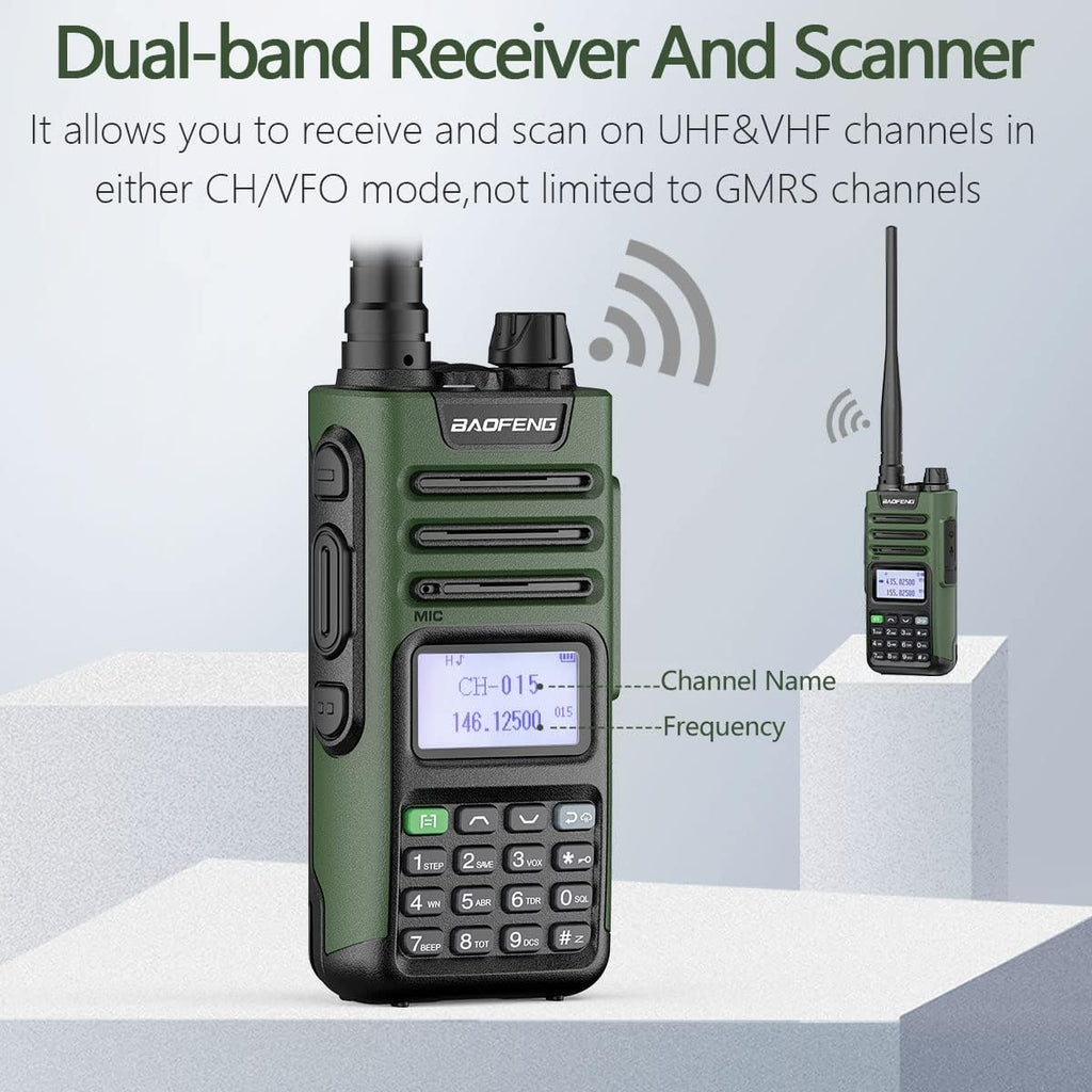 Rechargeable Long Range Two Way Radio Pack of 2 H809859