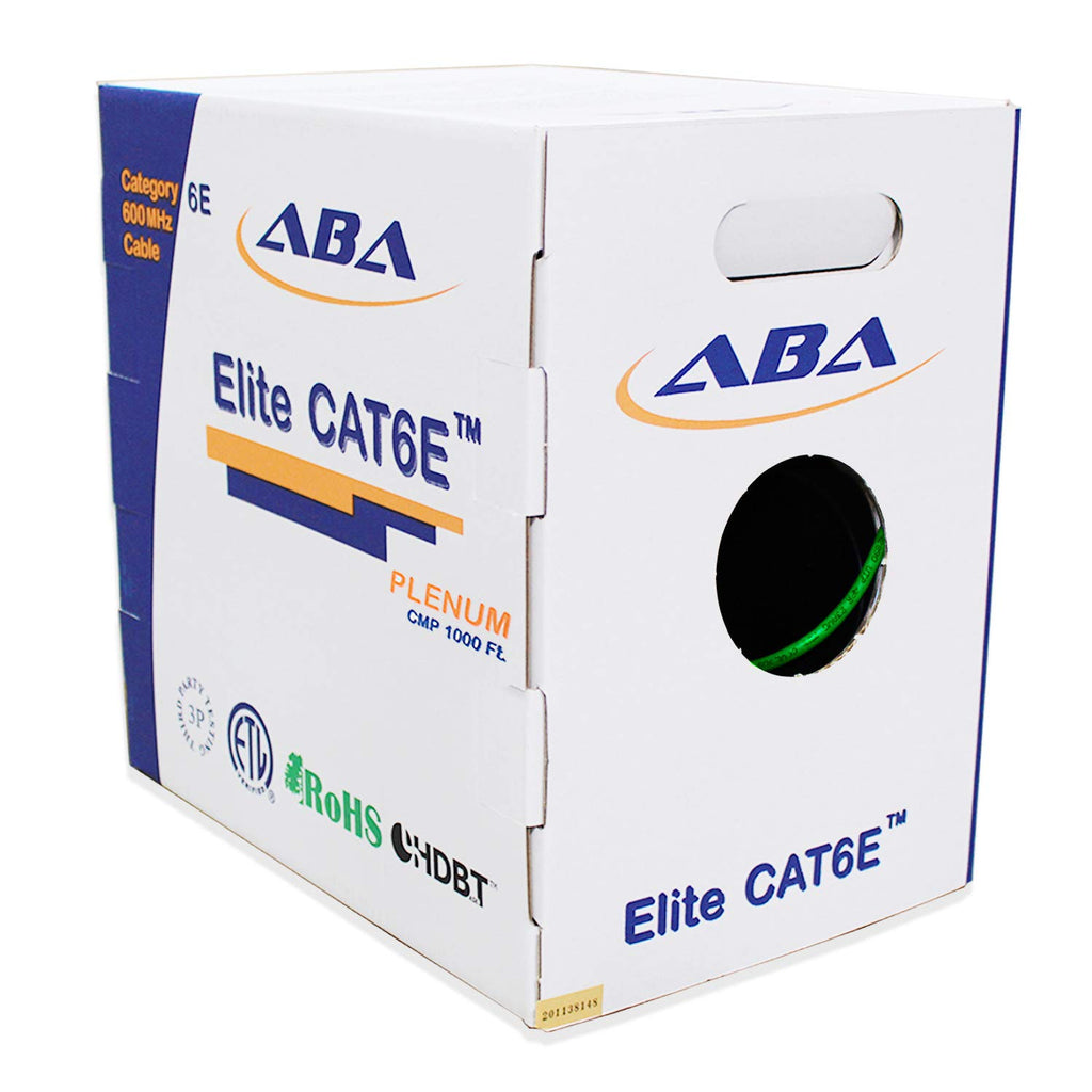 Cat6e Plenum 23AWG UTP 1000 Feet Solid Pure Copper Cable Y326