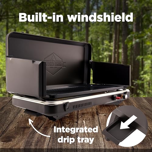 2-in-1 Gas Camping Grill and Griddle Combo N80688