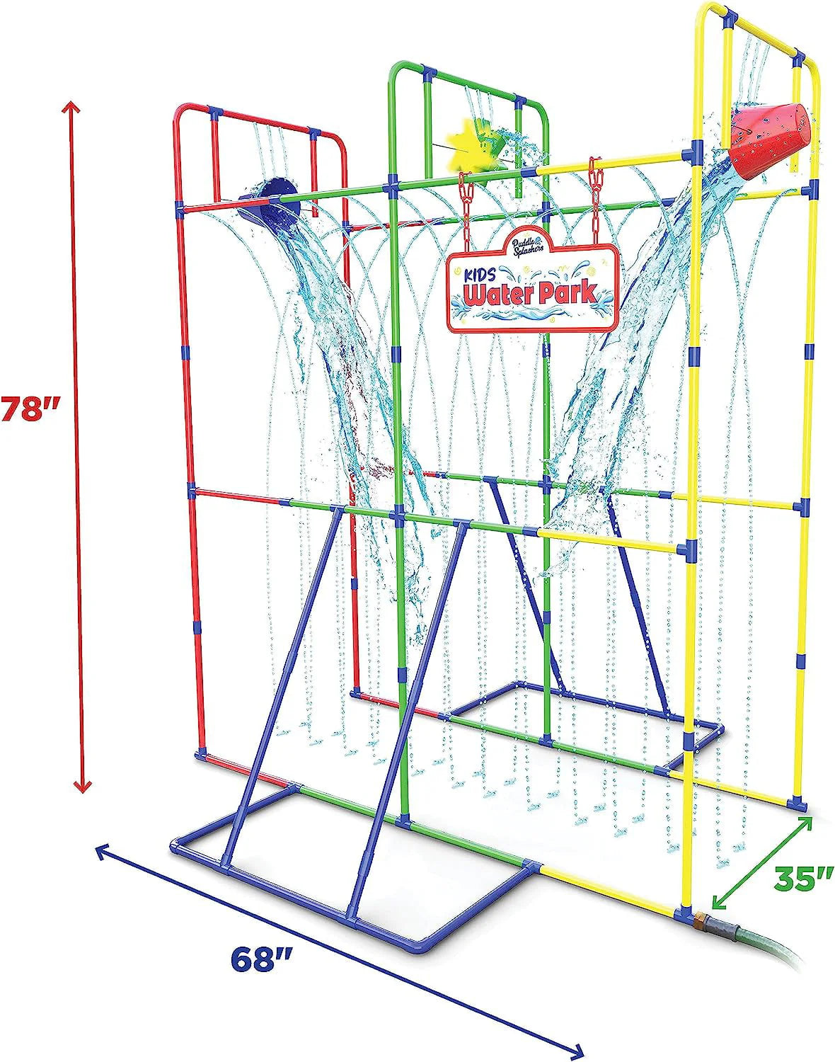 Waterpark Sprinkler Water Toy with Dump Buckets and Splash Wheel B162