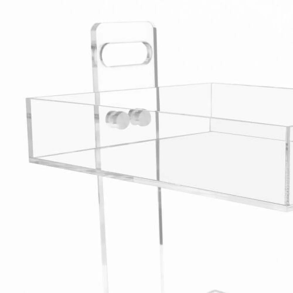 Acrylic Nightstand with 4 Wheels H667