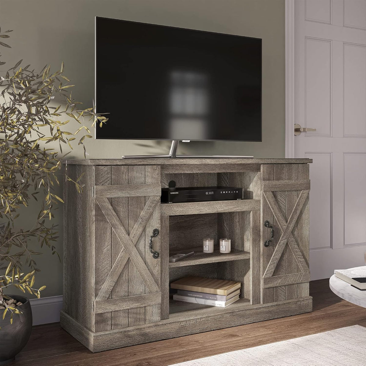 Espresso Electric Fireplace TV Stand S54010