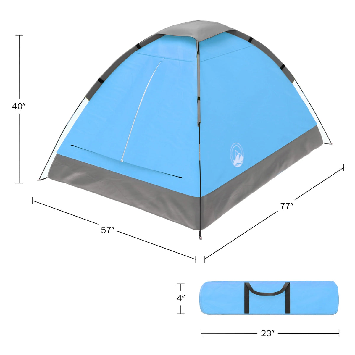 2 Person Lightweight Camping Tent with Rain Fly and Carrying Bag S76415
