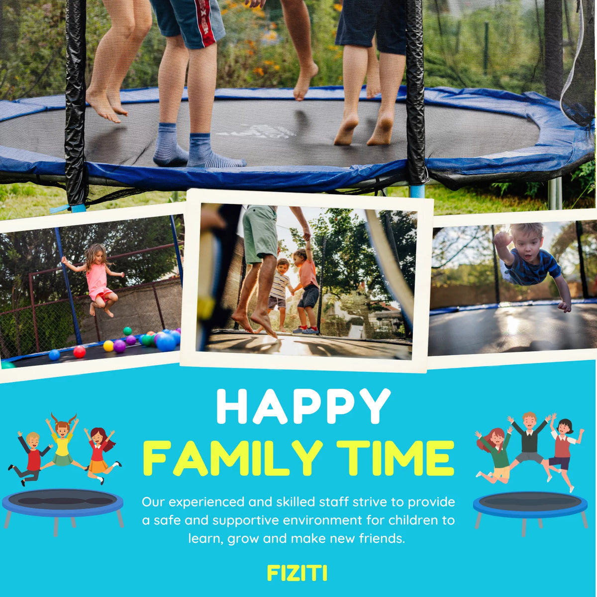 16FT Outdoor Trampoline with Basketball Hoop and Ladder A8390
